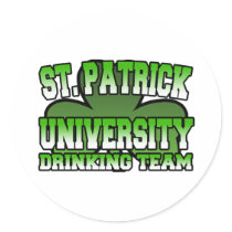 St. Patrick University Drinking Team Sticker by irish_shirts St. Patrick University Drinking Team Sticker