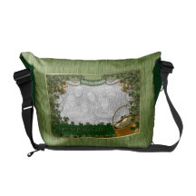 St Patricks - AÑADA SU FOTO - marco del trébol Bolsas Messenger