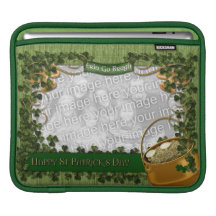 St Patricks - AÑADA SU FOTO - marco del trébol Funda Para iPads