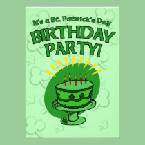 St. Patrick's Birthday Party Invite Customizable invitations