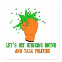 St. Patrick's Boxing Day Square Sticker