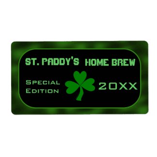 St Patricks Brew Green Shamrock Beer Labels