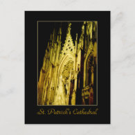 'St. Patrick's Cathedral at Night' Postcard