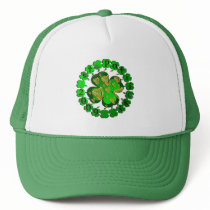 St patricks Clover Irish Harp 2009 Art hats