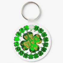 St patricks Clover Irish Harp 2009 Art keychains by IrishT St patricks Clover Irish Harp 2009 Art keychains
