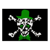 St. Patrick's Cow Skull Business Card Templates