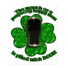 St. Patrick's Day: A happy man... beer Postcard