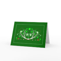 St. Patrick's Day Abstract Irish Note Card by SquirrelHugger St. Patrick's Day Abstract Irish Note Card
