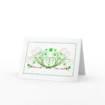 St. Patrick's Day Abstract Irish Note Card by SquirrelHugger St. Patrick's Day Abstract Irish Note Card