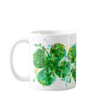 St. Patricks Day Abstract Shamrock Art Coffee Mug