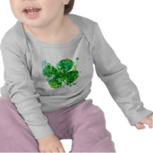 St. Patricks Day Abstract Shamrock Art T Shirts