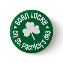 St. Patrick's Day Birthday Buttons