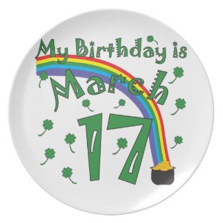 St. Patrick's Day Birthday Party Plates