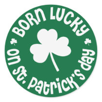St. Patrick's Day Birthday Round Stickers