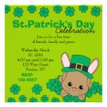 St.Patrick's Day Bunny Invites