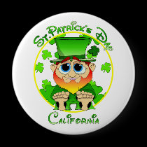 ST Patrick's Day California feat Lil Blarney buttons by cimmerrian ST Patrick's Day California feat Lil Blarney buttons