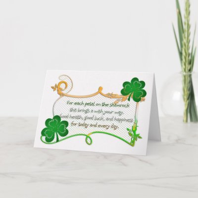 St Patrick's Day Card Shamrock Celtic Symbols by moonlake