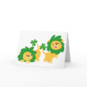 St Patrick's Day Cartoon Lions greeting card by Lioness_Graphics St Patrick's Day Cartoon Lions greeting card