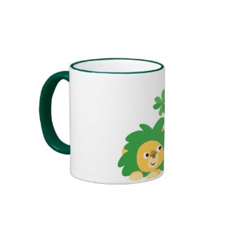St Patrick's Day Cartoon Lions mug mug