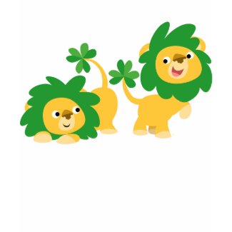 St Patrick's Day Cartoon Lions Women T-shirt shirt