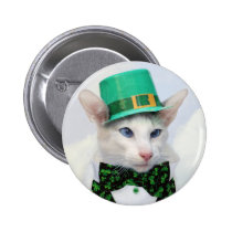 St Patrick's Day Cat Lover Button buttons