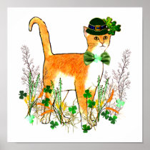 St. Patrick's Day Cat Posters