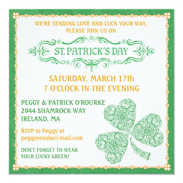 St. Patrick's Day Celebration Invitation