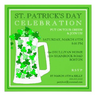 St. Patricks Day Celebration Party Invitation