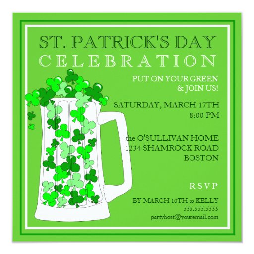 st patricks day invite wording