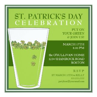 St. Patricks Day Celebration Party Pint Invitation