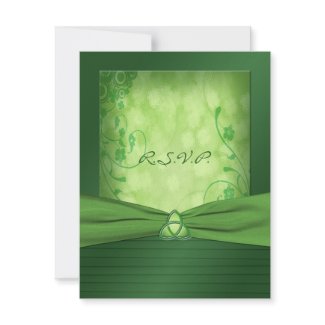 St. Patrick's Day Celtic Love Knot Reply Card invitation