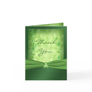 St. Patrick's Day Celtic Love Knot Thank You Card card