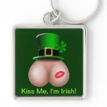 St Patrick's Day Cheeky Square Premium Keychain