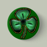 St. Patrick's Day Clover Button