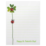 St. Patrick's Day Clover &amp; Ladybugs Letterhead