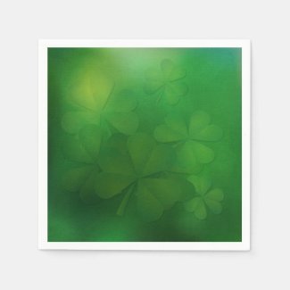 St. Patrick's Day - Clover Napkin Standard Cocktail Napkin