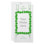St. Patrick's Day Clover Stars Customized Photo Card