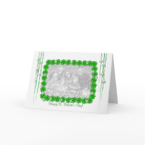 St. Patrick's Day Clover Stars Wide (photo frame) cards by xfinity7 St. Patrick's Day Clover Stars Wide (photo frame) cards