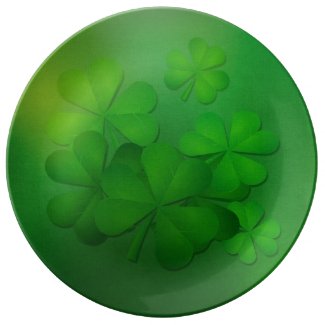 St. Patrick's Day - Clovers Porcelain Plate