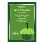 St. Patrick's Day CUPCAKE Birthday Invitation 5x7