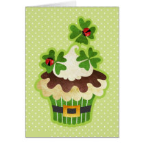 St. Patrick's Day Cupcake Greeting Card cards