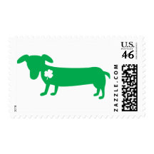 St. Patrick's Day Dachshund Postage