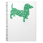 St. Patrick's Day Dachshund Spiral Notebook
