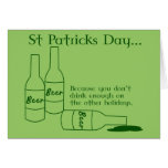 St Patrick's Day Drinking Greeting Card