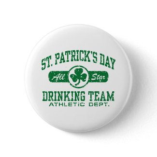 St. Patrick's Day Drinking Team Pinback Button