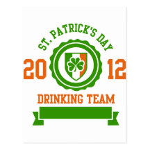 St. Patrick's Day Drinking Team Postcard