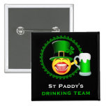St Patrick's Day Drinking Team Square Button buttons