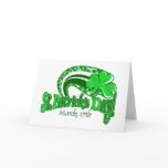 St patricks Day flying clover Greeting Cards