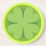 St. Patrick's Day Four Leaf Clover Drink Coaster