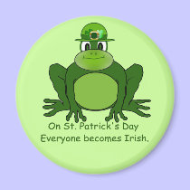 St. Patrick's Day Frog - Magnet
